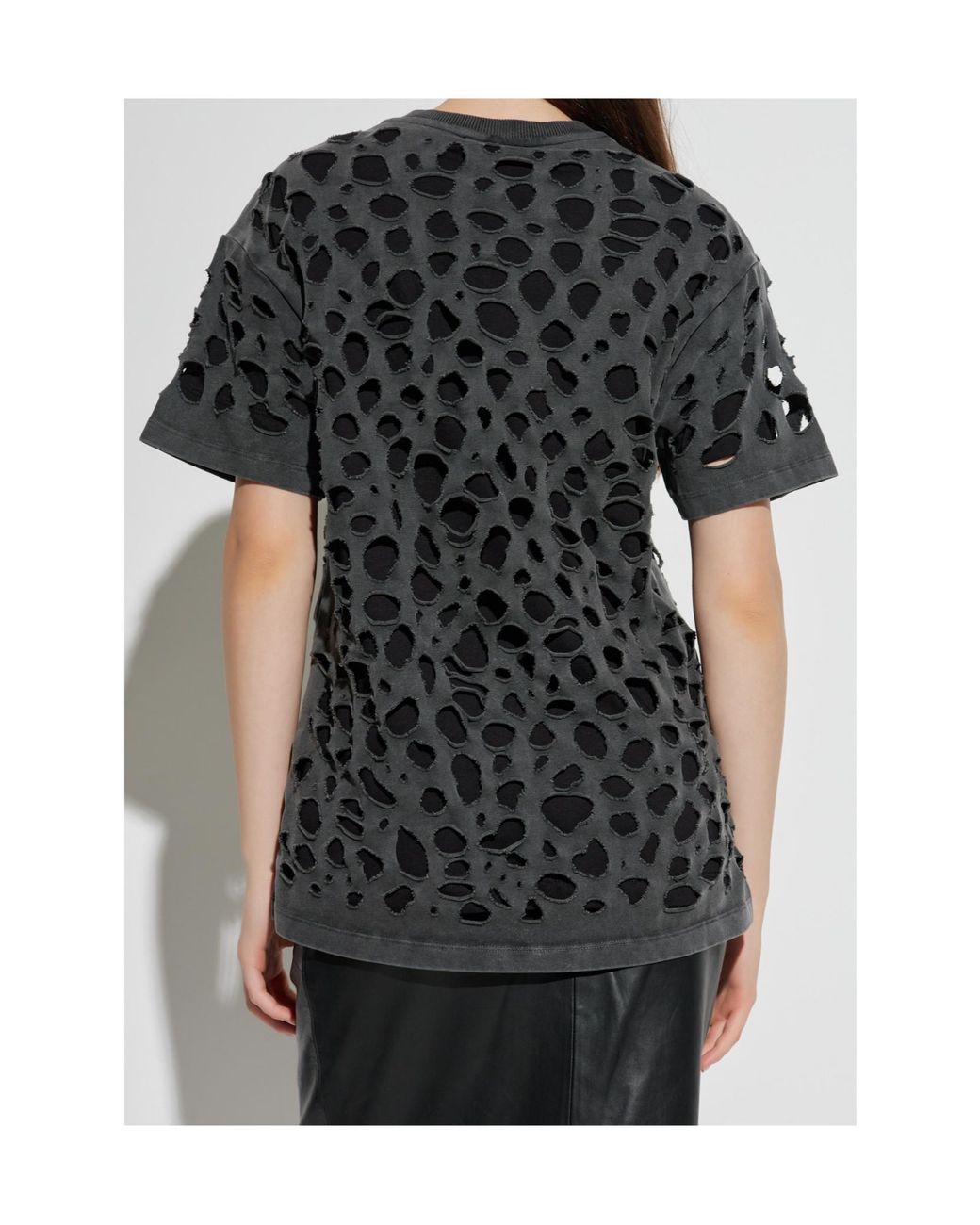 AVAVAV Black Cut-Out Detailed T-Shirt