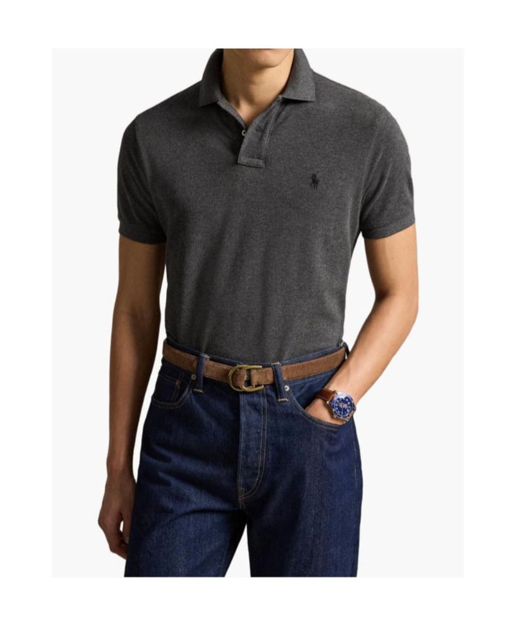 Polo Ralph Lauren Black Short-Sleeved Polo Shirt for men