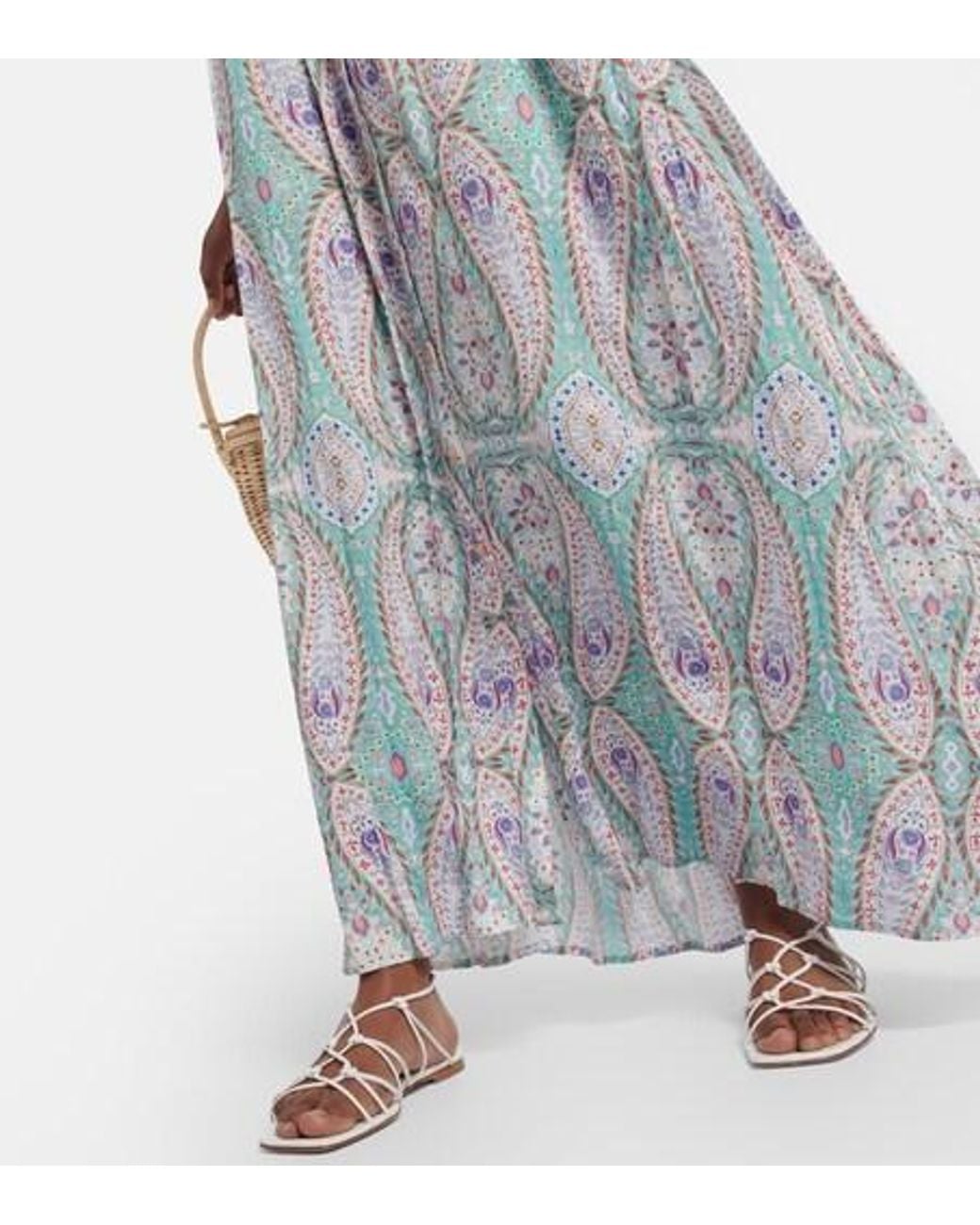 Melissa Odabash Blue Seline Paisley Maxi Dress