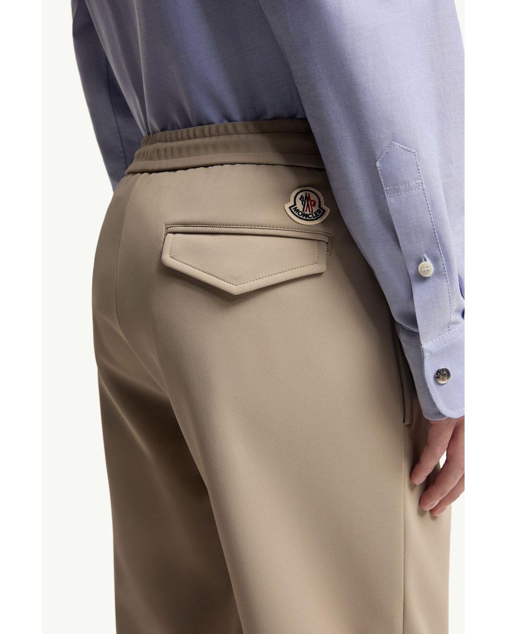 Moncler Natural Logo Jogging Trousers for men