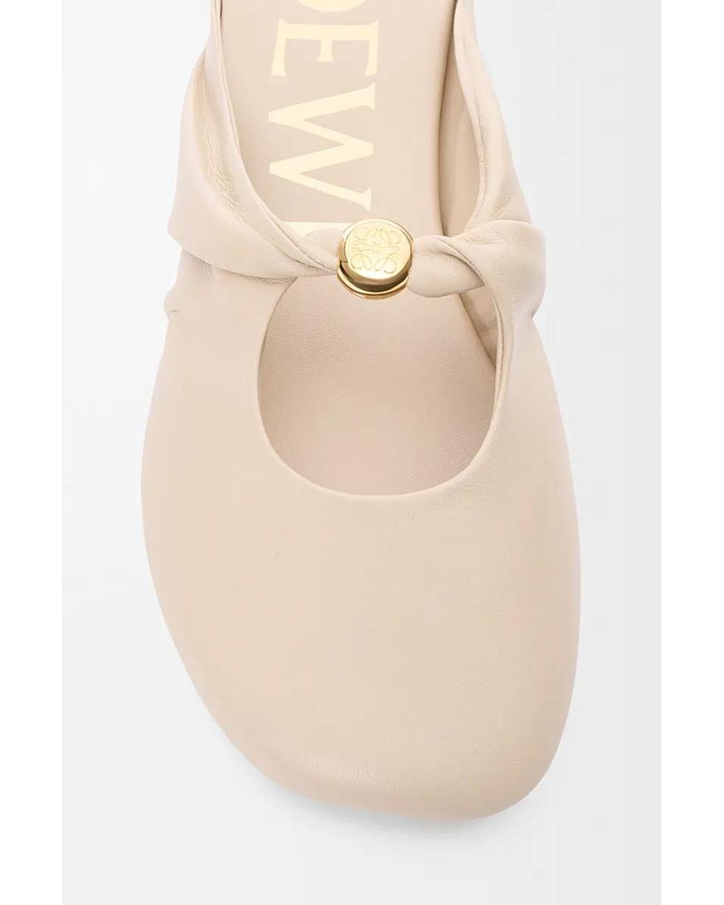Loewe Natural Pebble Gathered Mules