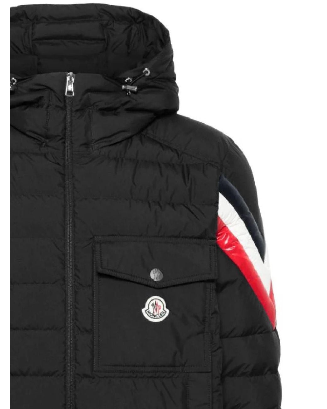 Moncler Black Berard Zip-Up Short Padded Jacket for men