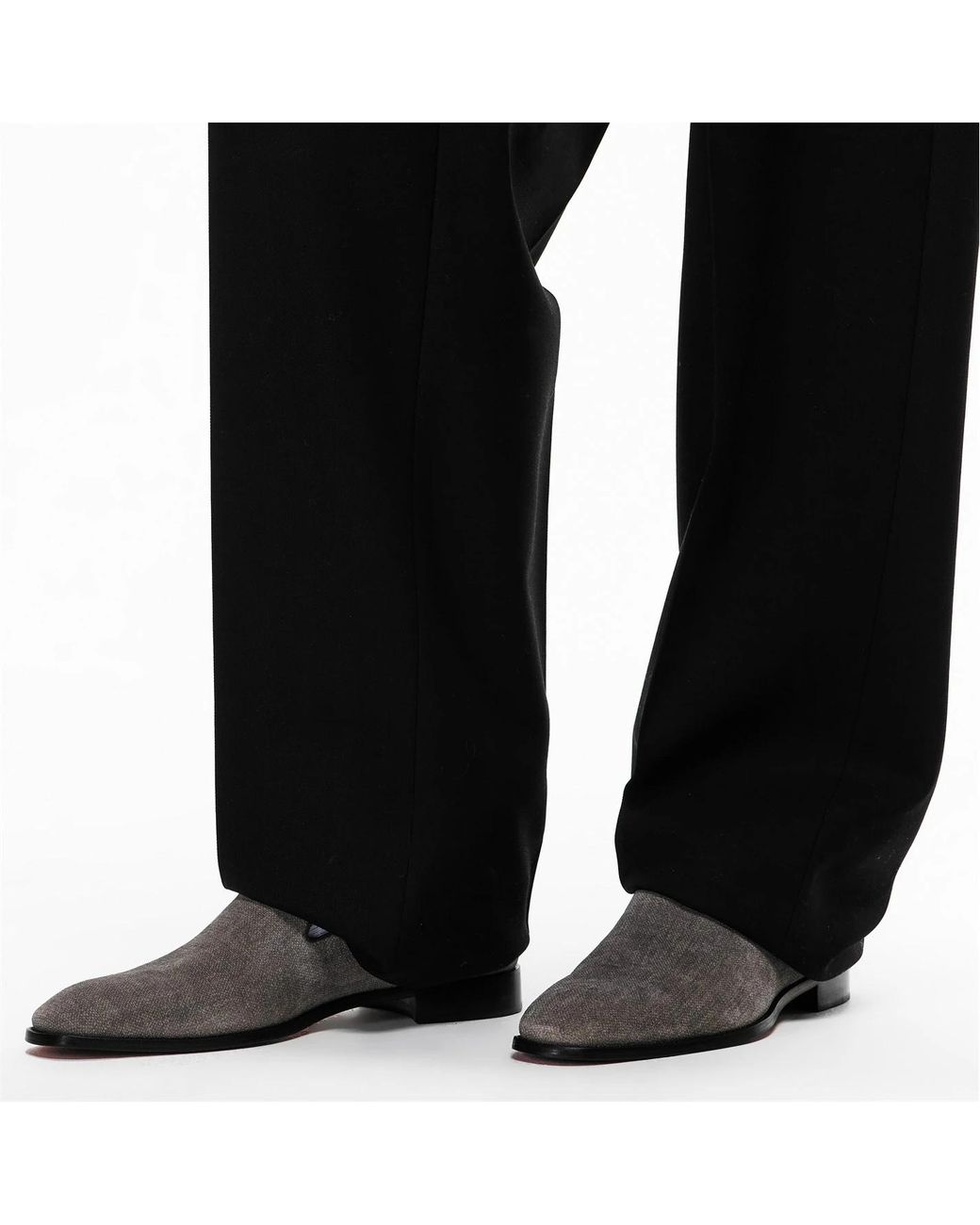 Christian Louboutin Gray Slip-On Business Casual Shoes for men