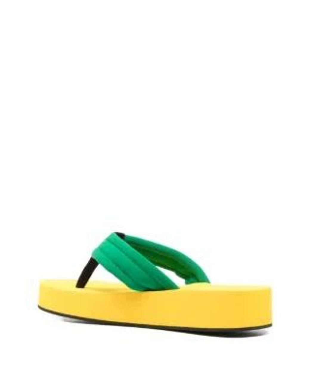 Coperni Yellow Foam Flip Flops