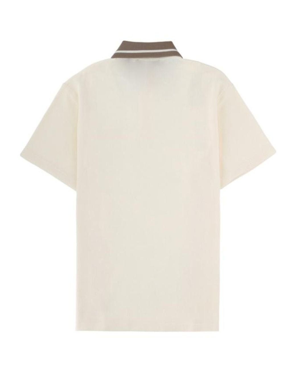 Versace White Jeans Couture Contrast Collar Polo Shirt for men