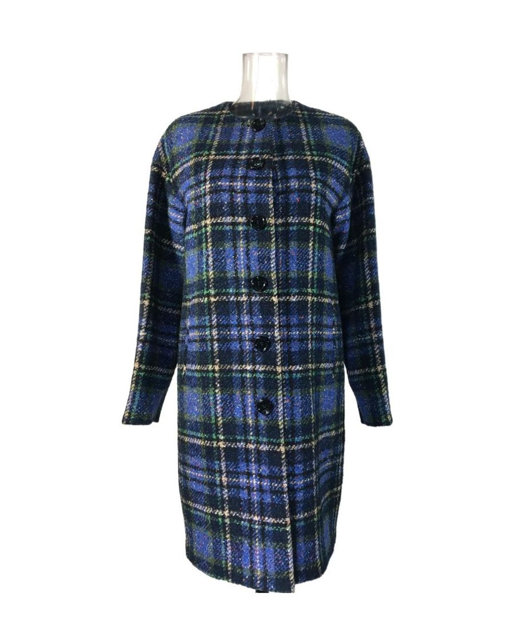 Moschino Blue Single-Breasted Coat