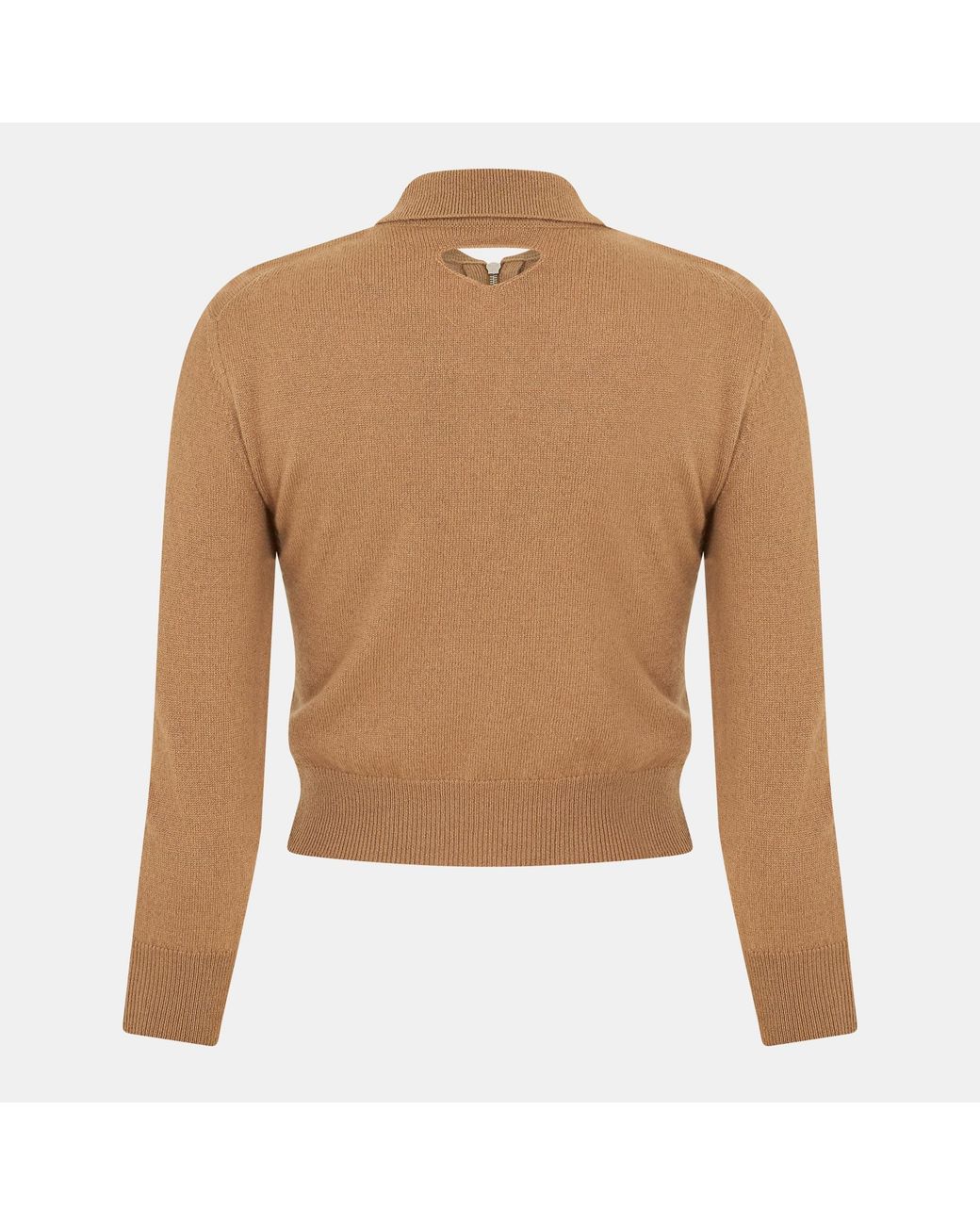 Prada Natural Ribbed-Knit Sweater