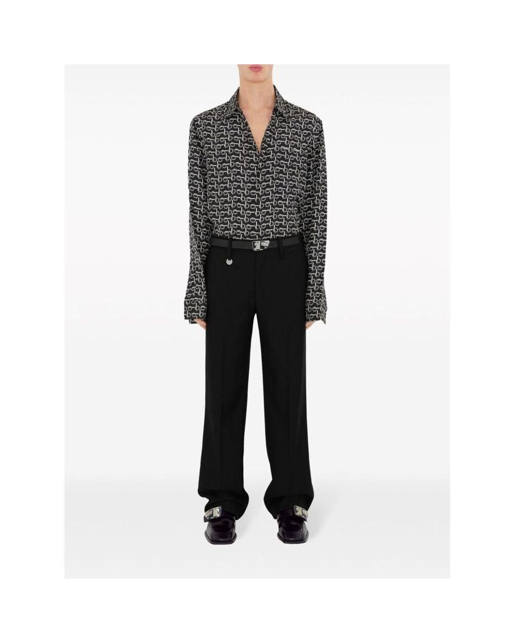 Burberry Black Straight-Leg Mid-Rise Tailored Trousers for men