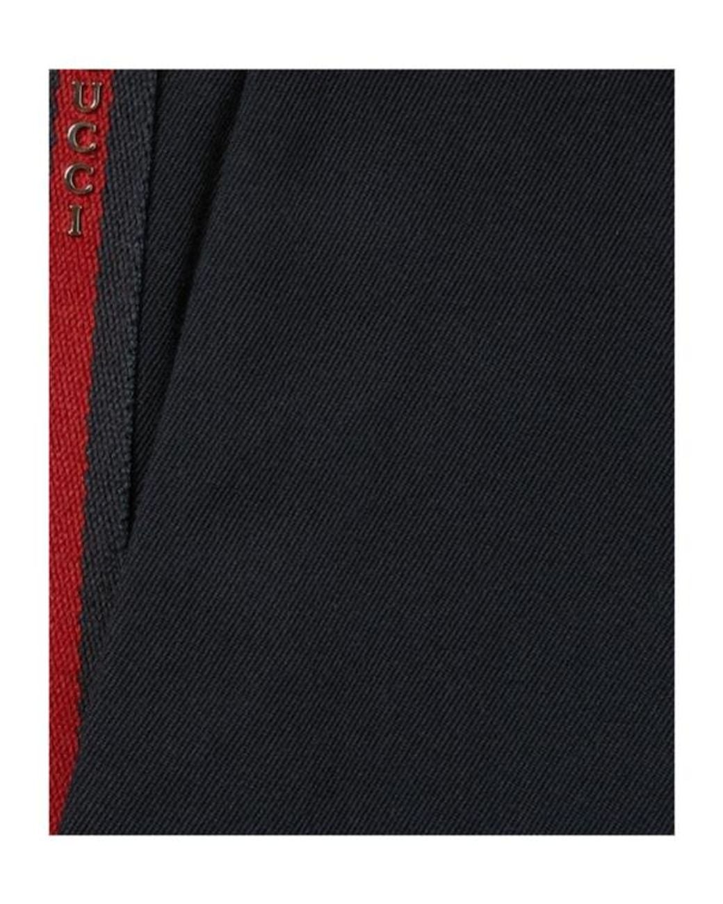 Gucci Blue Logo Detailed Straight-Leg Pants for men