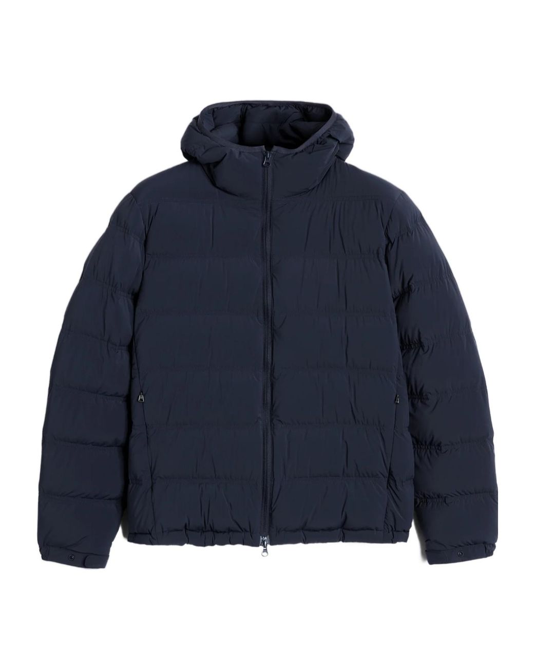 Aspesi Blue Hooded Puffer Jacket for men