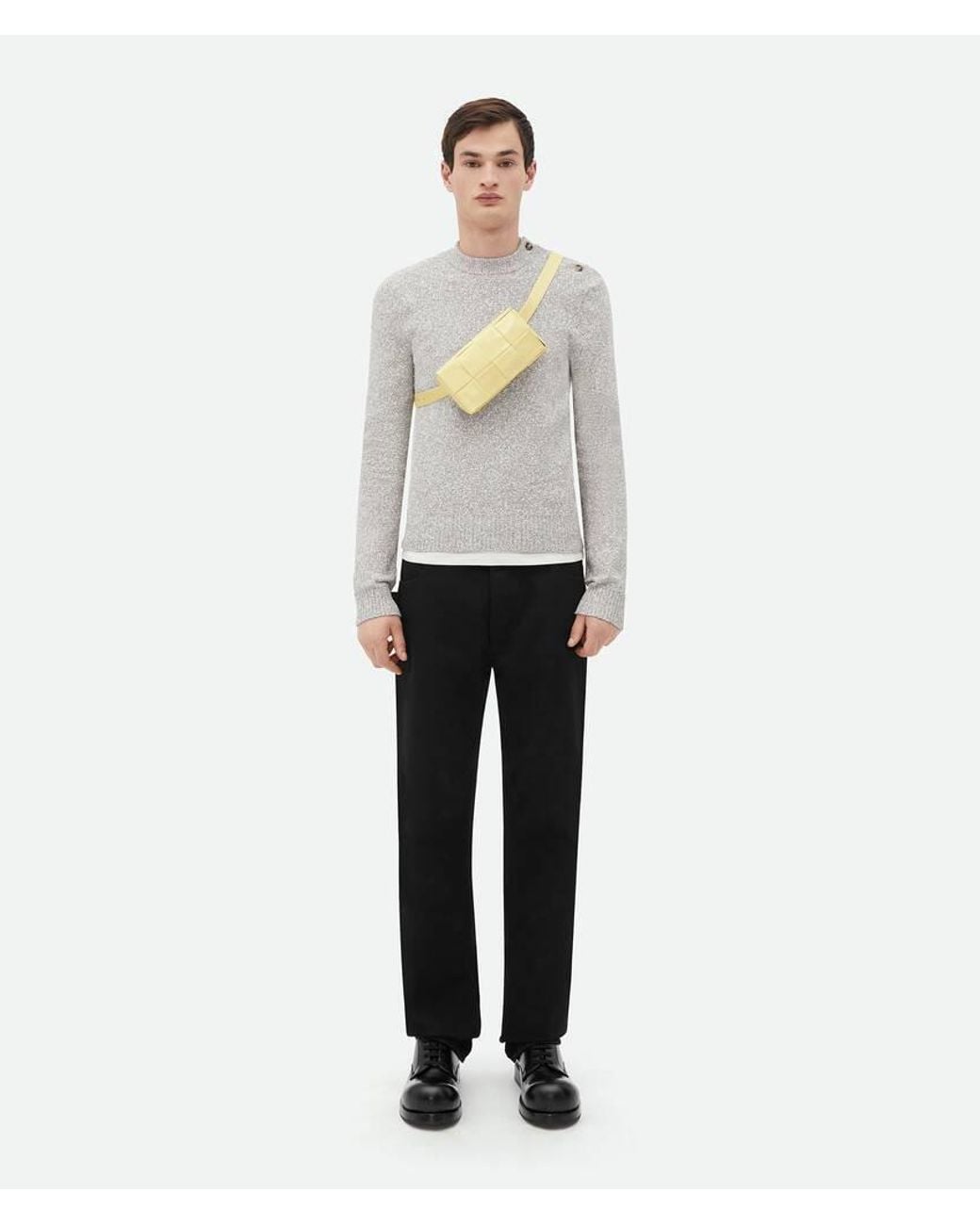 Bottega Veneta Natural Logo Woven Belt Bag for men