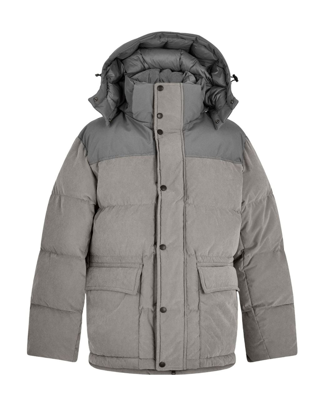 Boss Gray Casual Hooded Down Jacket for men