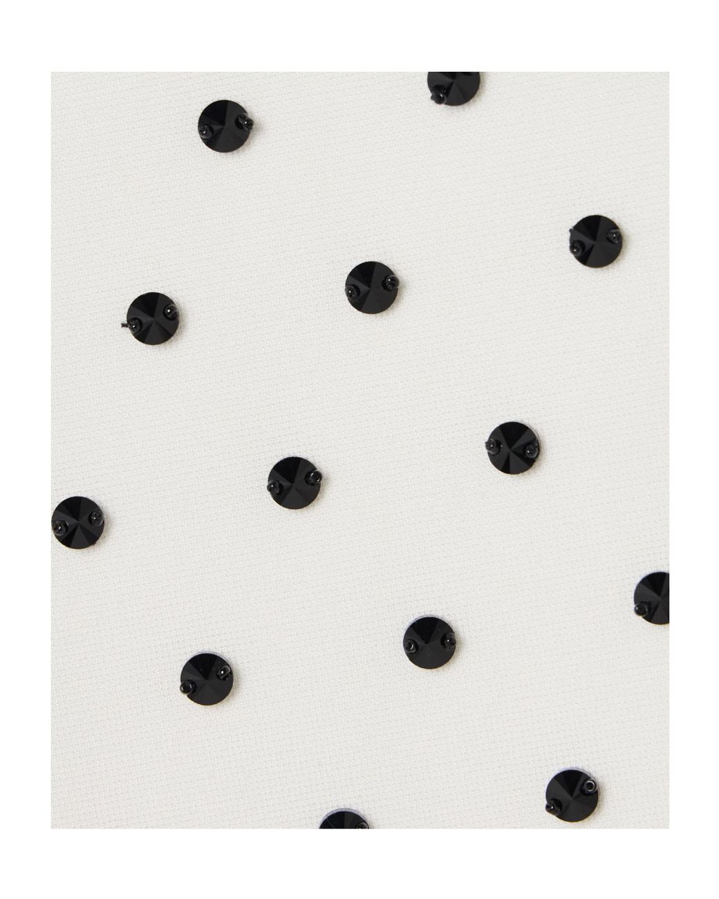 Carolina Herrera White Crystal-Embellished Knitted Midi Skirt