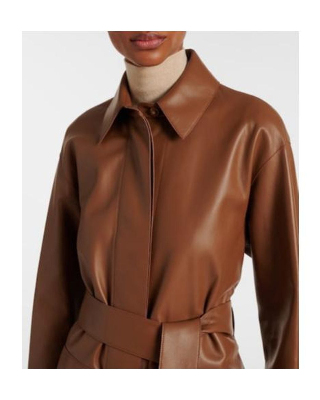 Joseph Brown Okabe Leather Coat