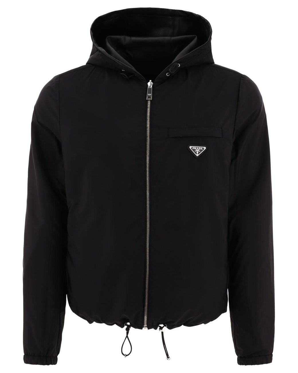 Prada Black Reversible Hooded Jacket for men