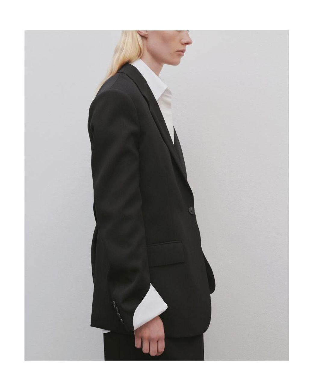 The Row Black Viper Single-Breasted Blazer