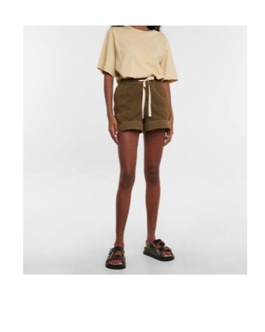 Jil Sander Green Cotton Shorts