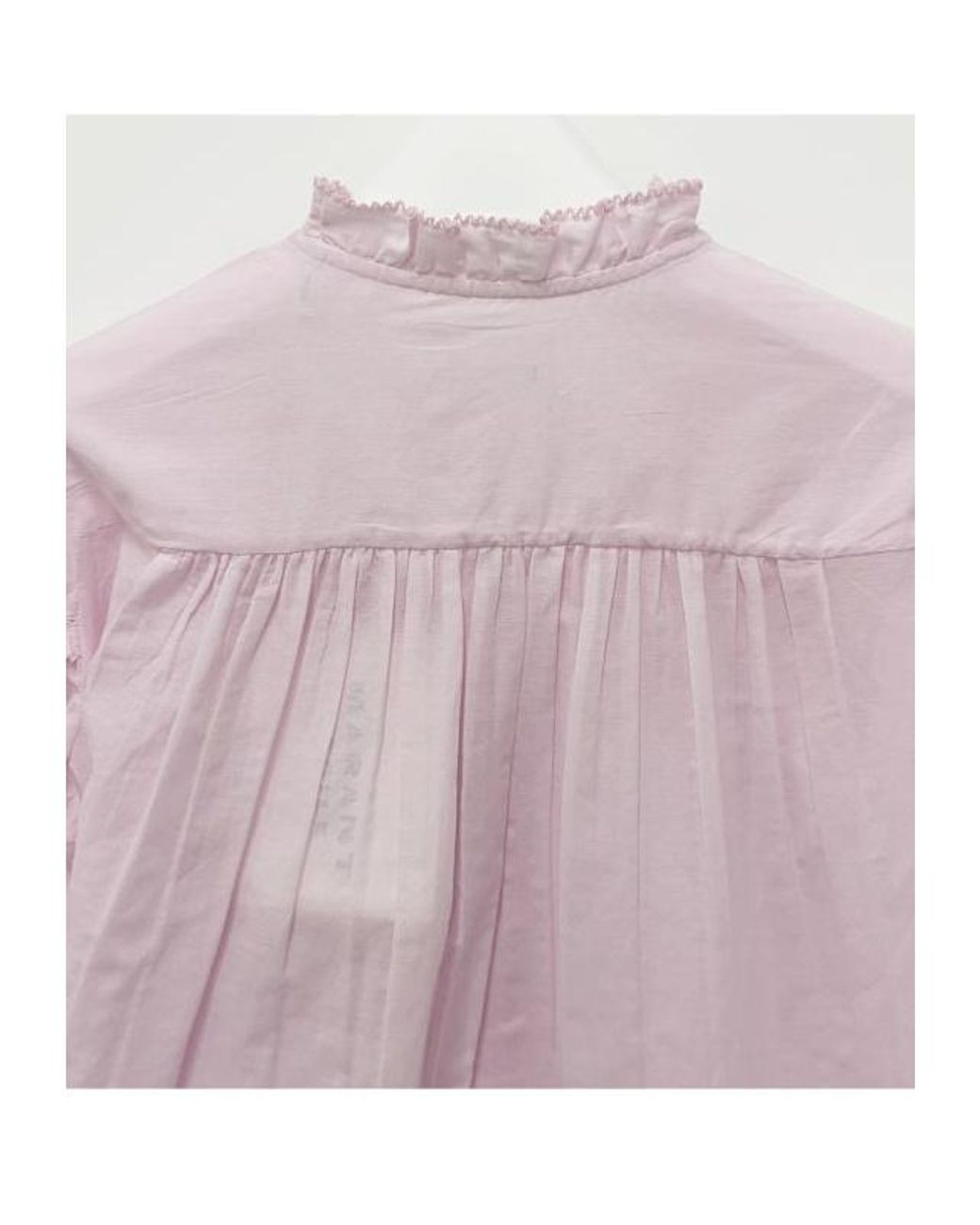 Isabel Marant Pink Isabel Marant Étoile Christa Ruffled Buttoned Blouse
