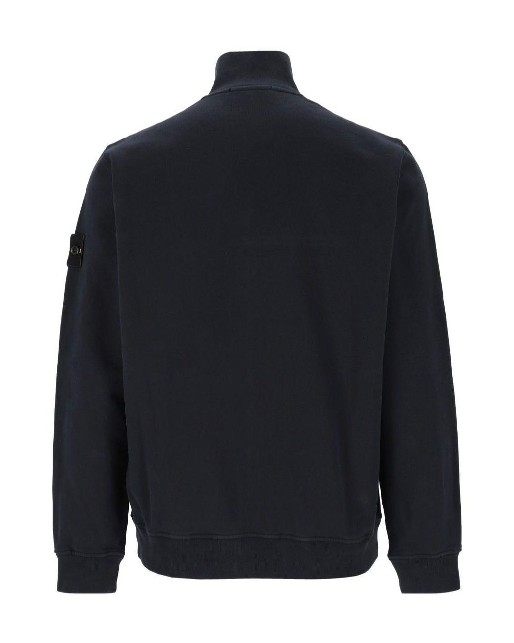 Stone Island Blue Brushed Fleece Track Jacket for men