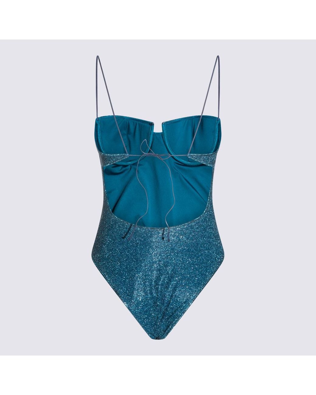 Oseree Blue Oséree Lurex Underwired One Piece Swimsuit