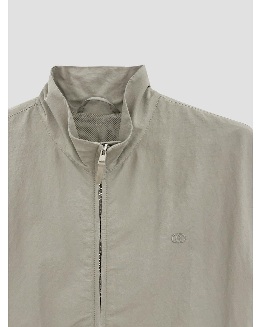 Gucci Multicolor Froissé Nylon Faille Zip Jacket With Embroidery for men