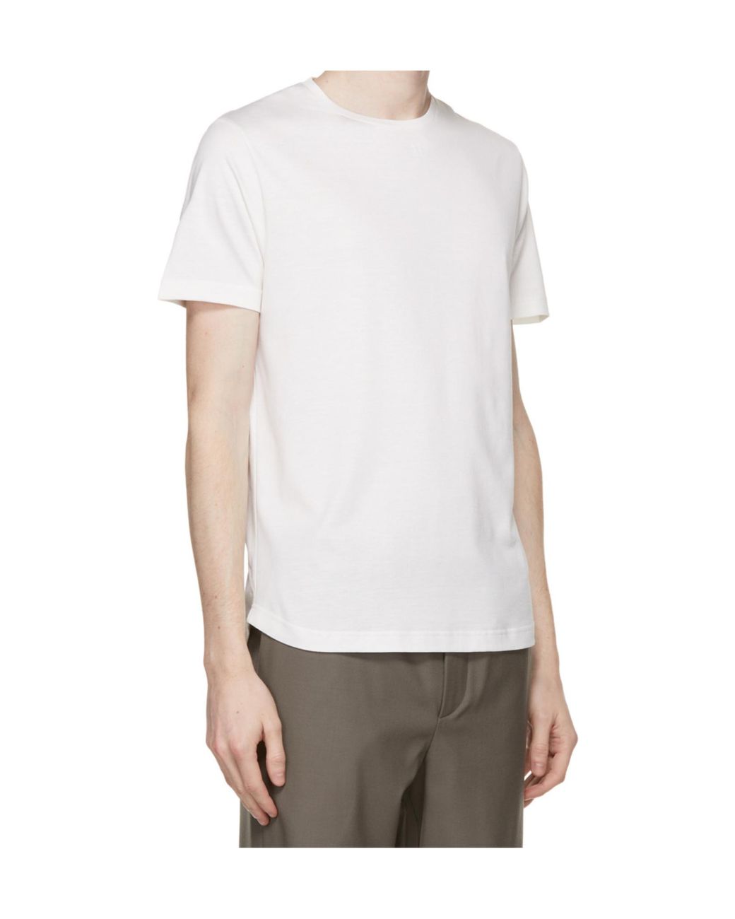Loro Piana White Short-Sleeved Crewneck T-Shirt for men