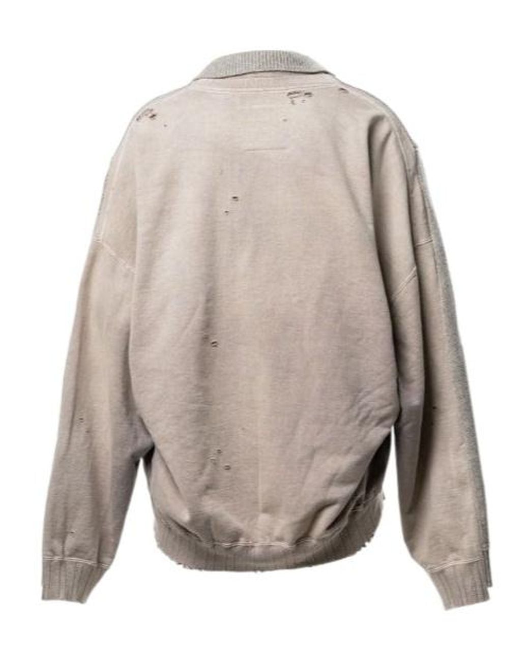 Maison Mihara Yasuhiro Gray Sweatshirt Combined Knit Sweater for men