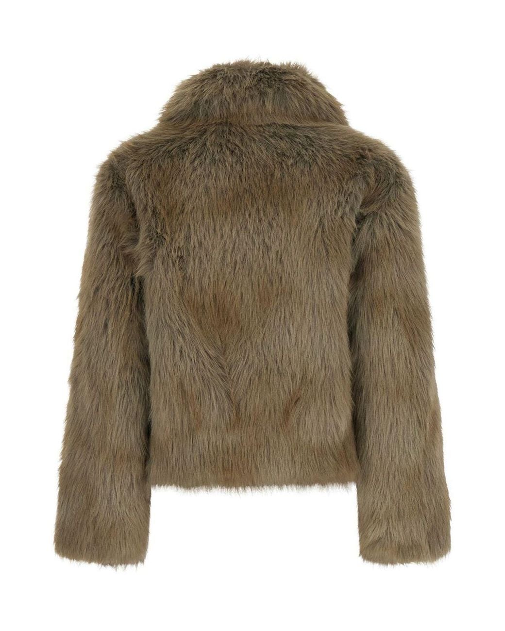 Stand Studio Green Lena Faux Fur Short Coat