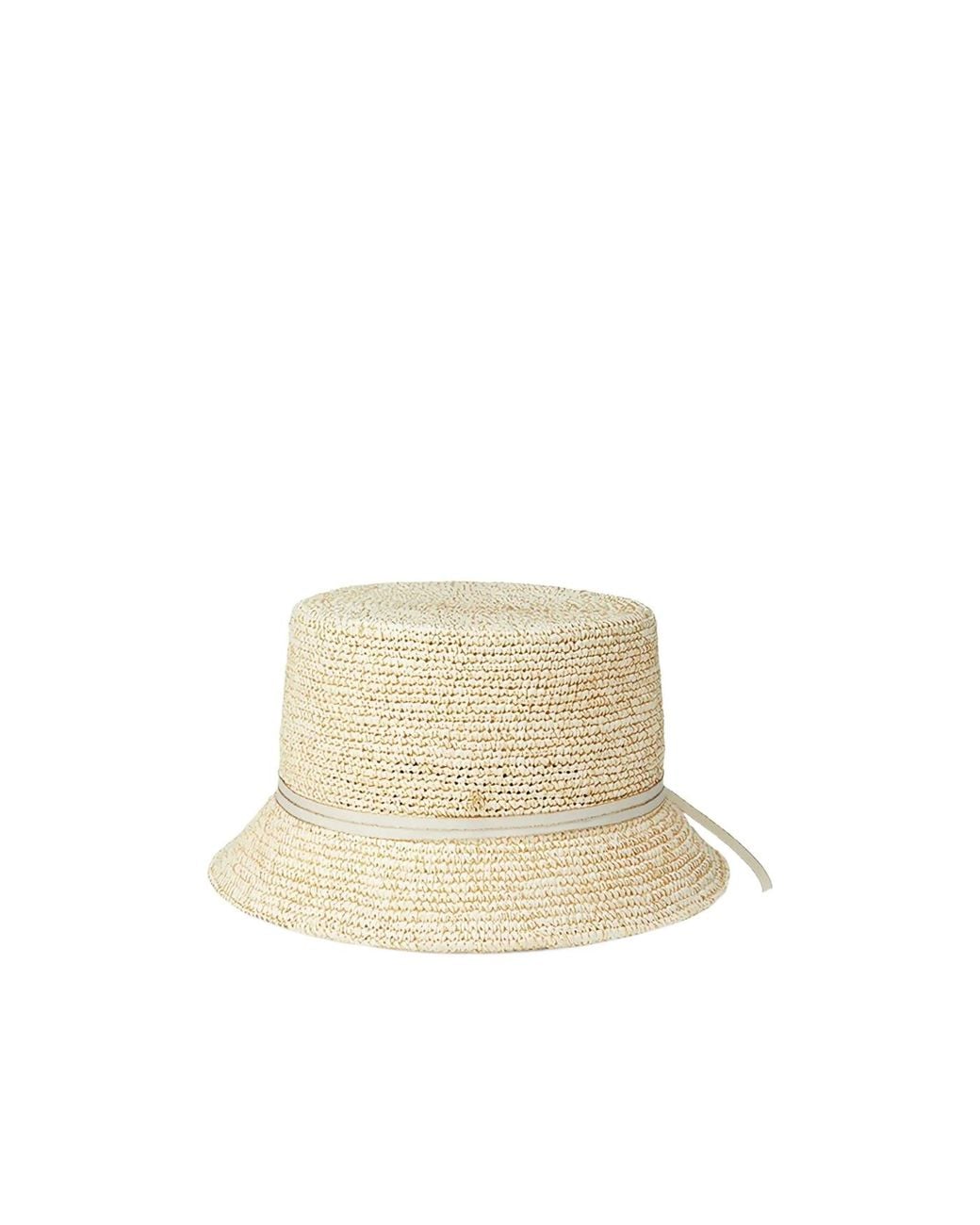 Maison Michel White Lila Woven Cloche Hat