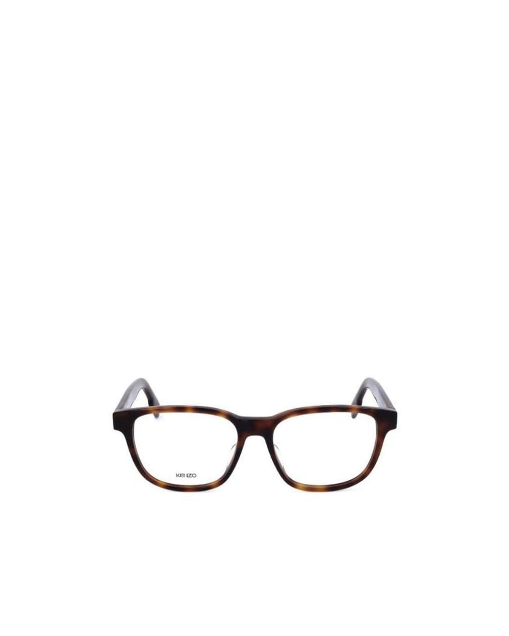 KENZO Black Square Frame Glasses for men