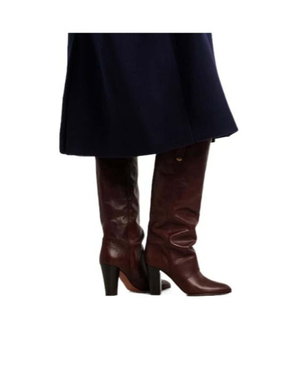 Chloé Brown Leather Knee-High Boots