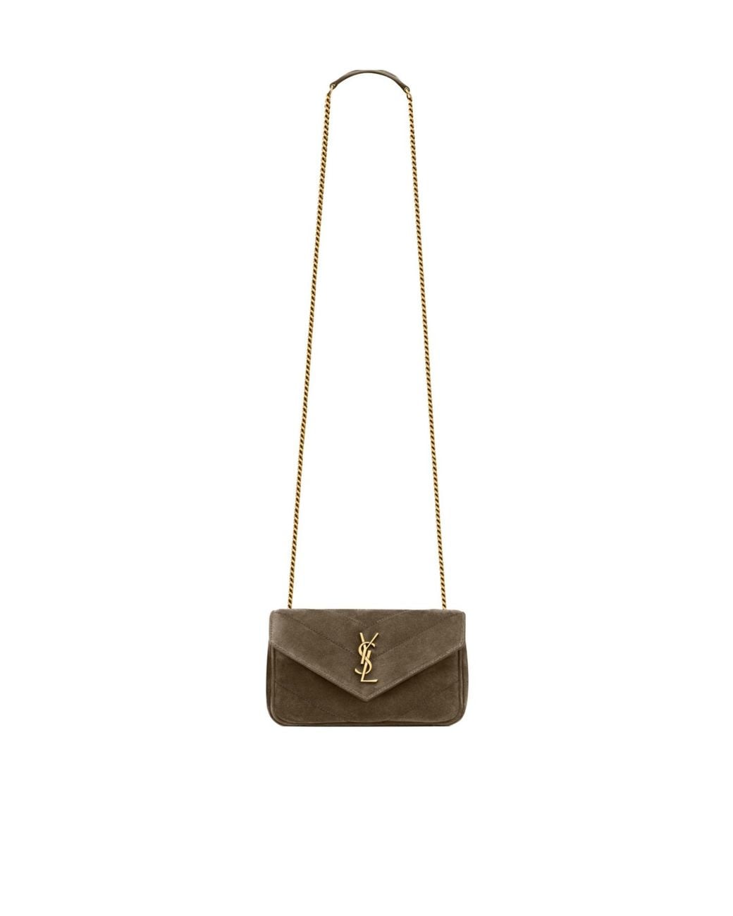 Saint Laurent White Loulou Chain Bag