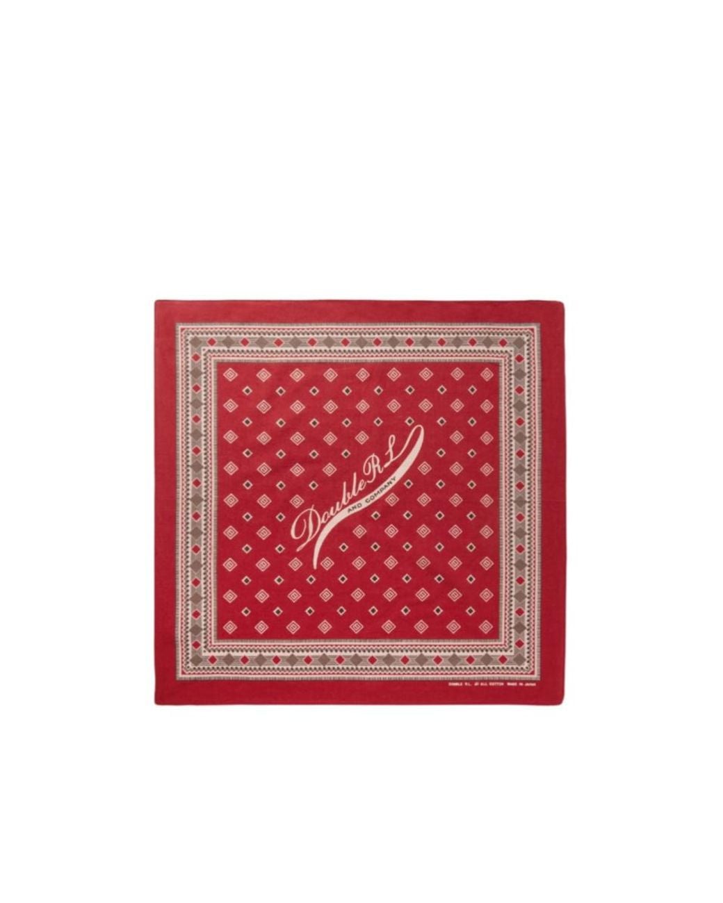 RRL Red Printed Cotton-Voile Scarf