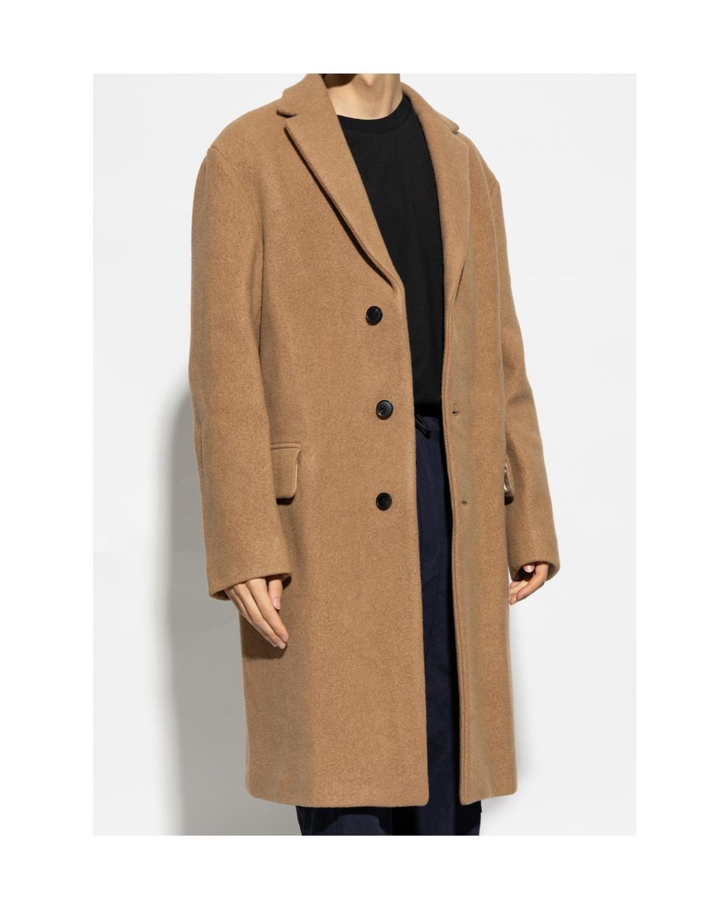 Dries Van Noten Brown Single-Breasted Coat for men