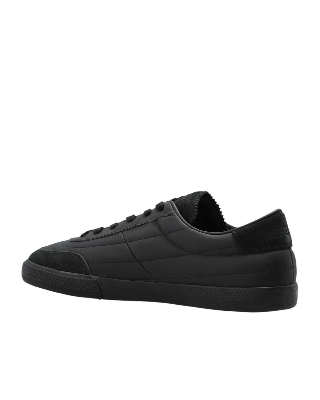 Veja Black Quilted Panelled Leather Sneakers for men