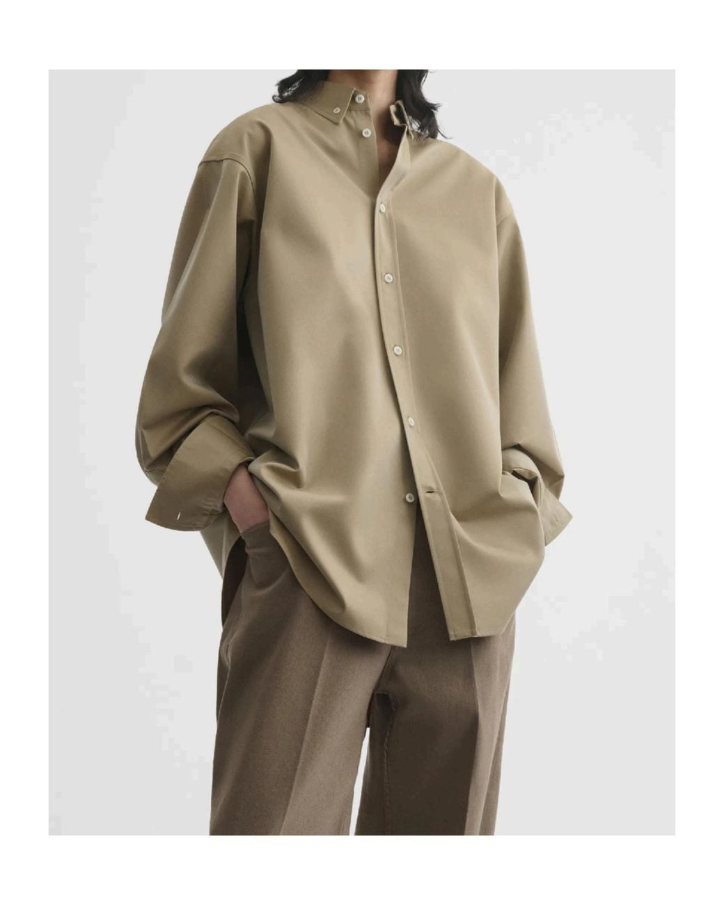 Phoebe Philo Natural Cotton Long-Sleeved Shirt