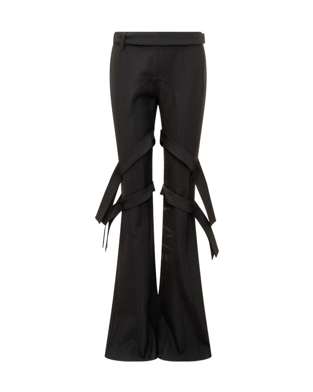 Ambush Black Double Waist Wool Trousers