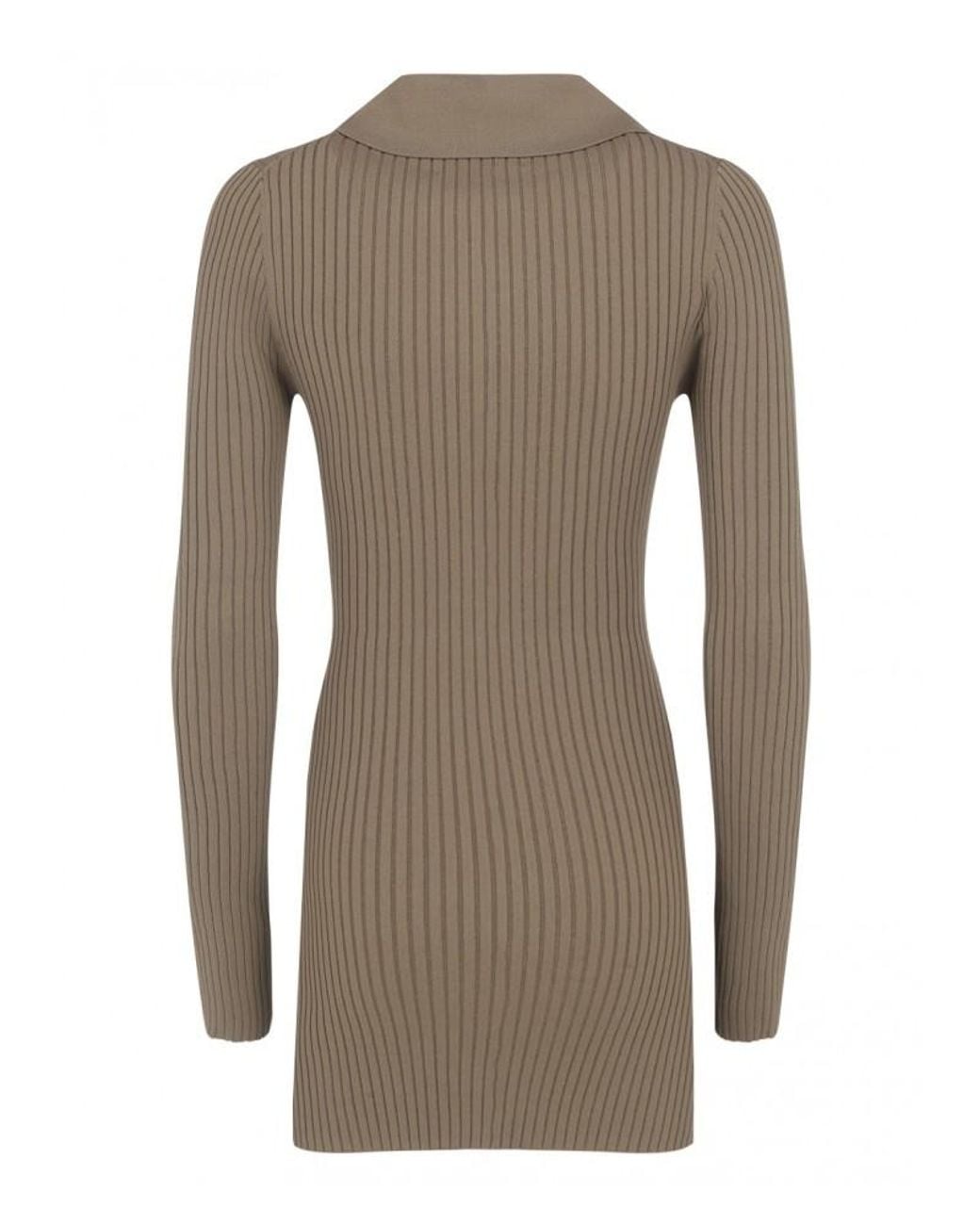 Nanushka Brown Ribbed-Knit Top