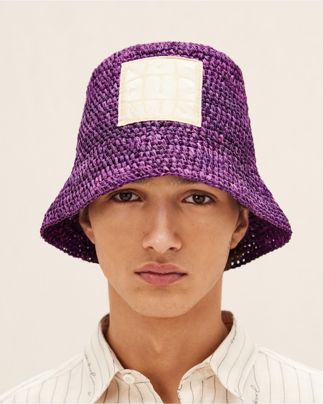 Jacquemus Purple Le Bob Ficiu Bucket Hat for men