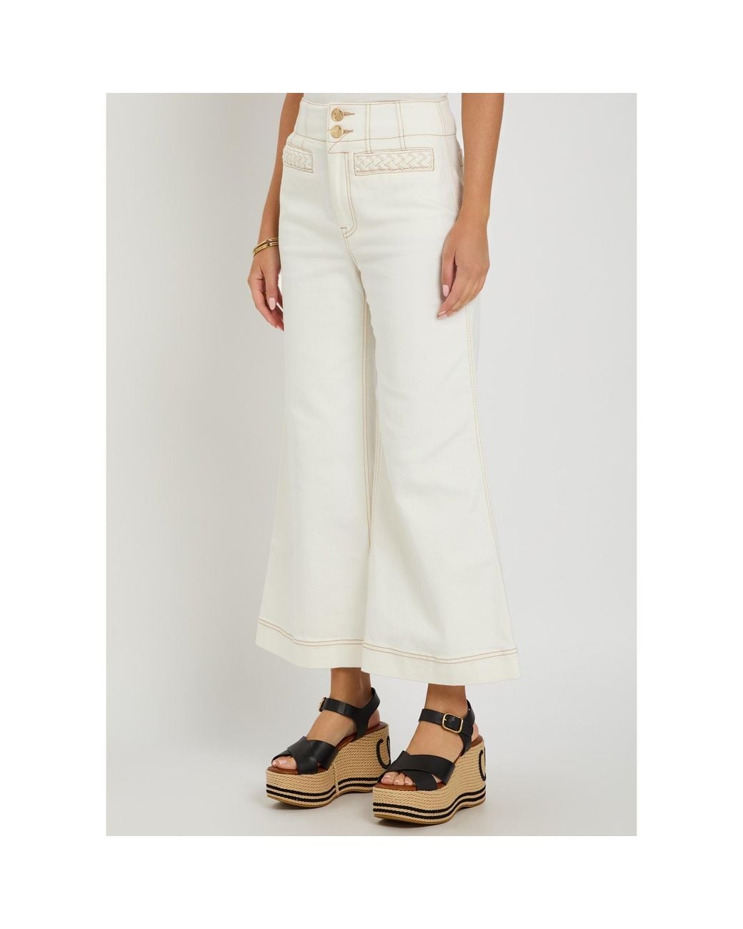 Zimmermann White High-Waist Jeans