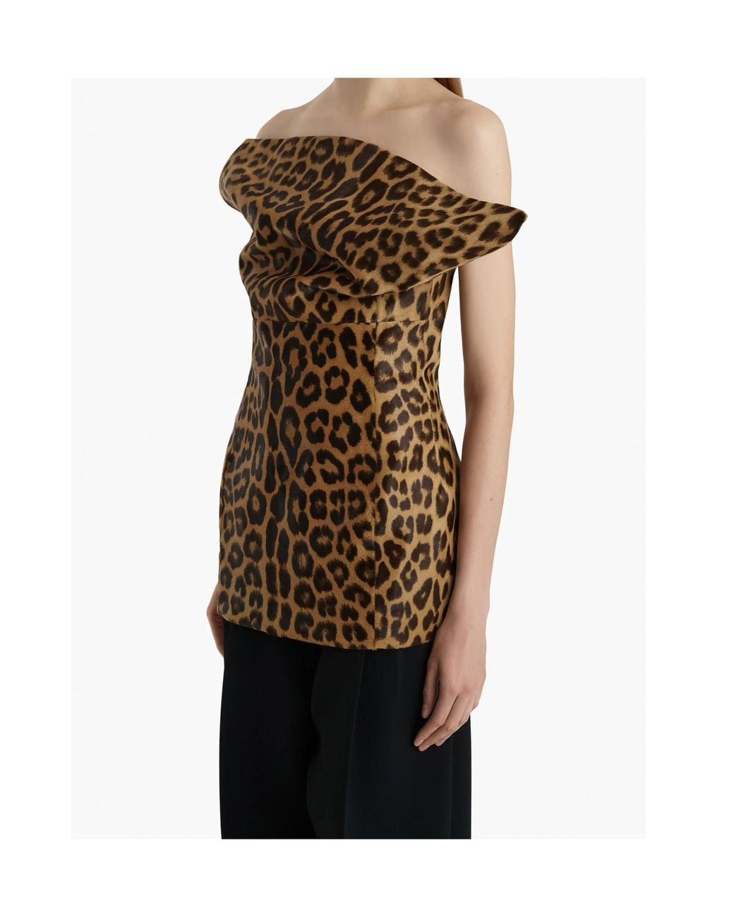 Khaite Brown Corinne Leopard Printed Top