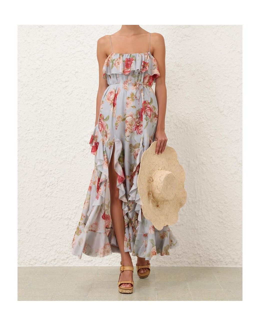 Zimmermann White Roselight Frill Maxi Dress
