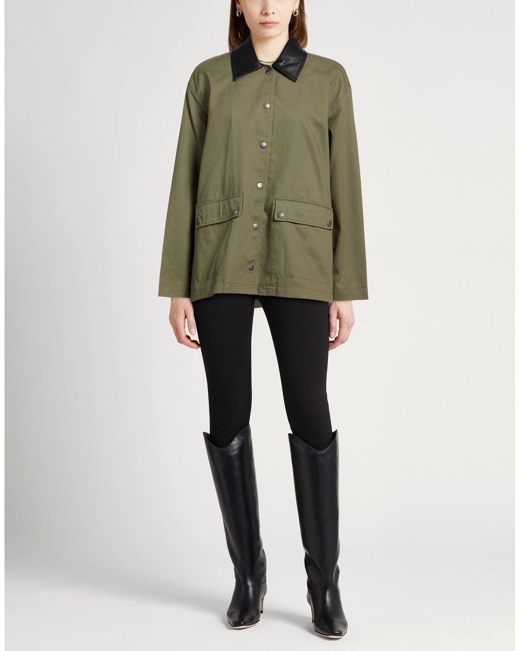 Rag & Bone Green Long Sleeve Single-Breasted Minimalist Jacket