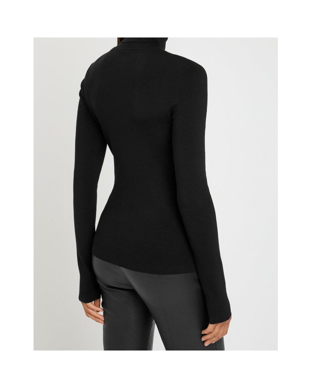 Joseph Black High-Neck Stretch Knit Sweater
