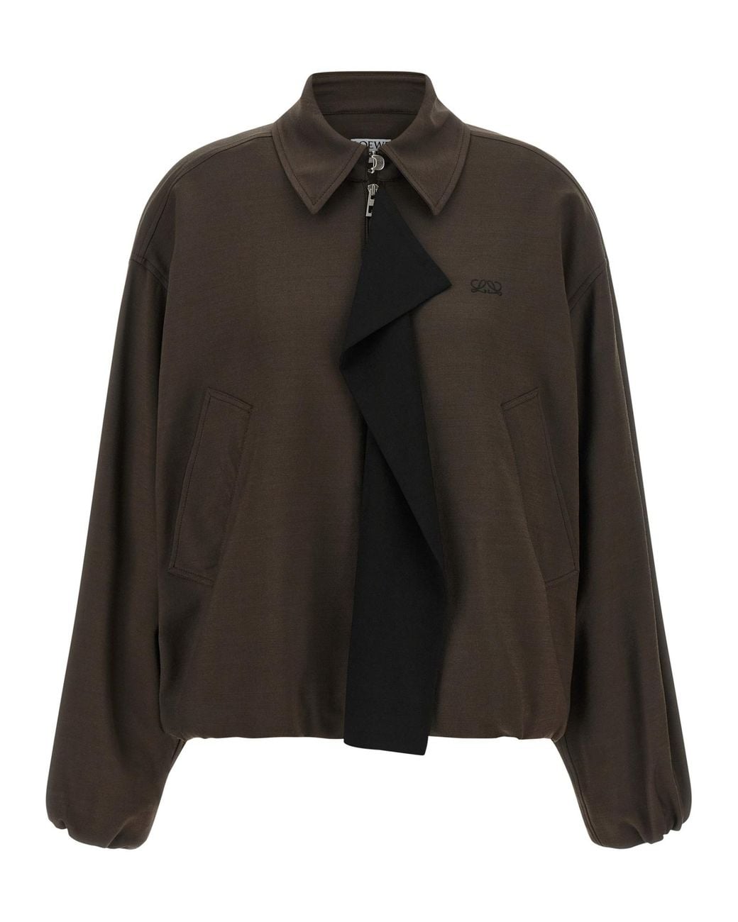 Loewe Black Viscose And Wool Jacket