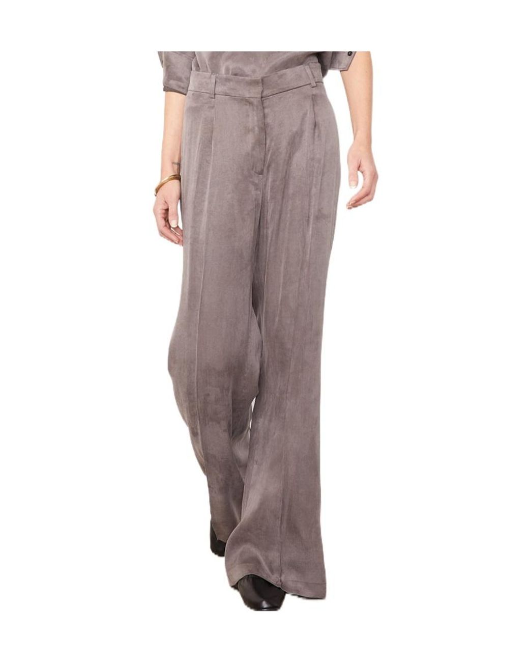 Officine Generale Gray Belt Loop Casual Pants
