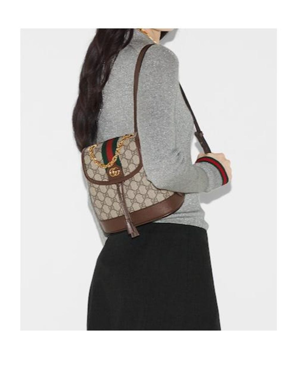 Gucci Brown Ophidia Mini Backpack
