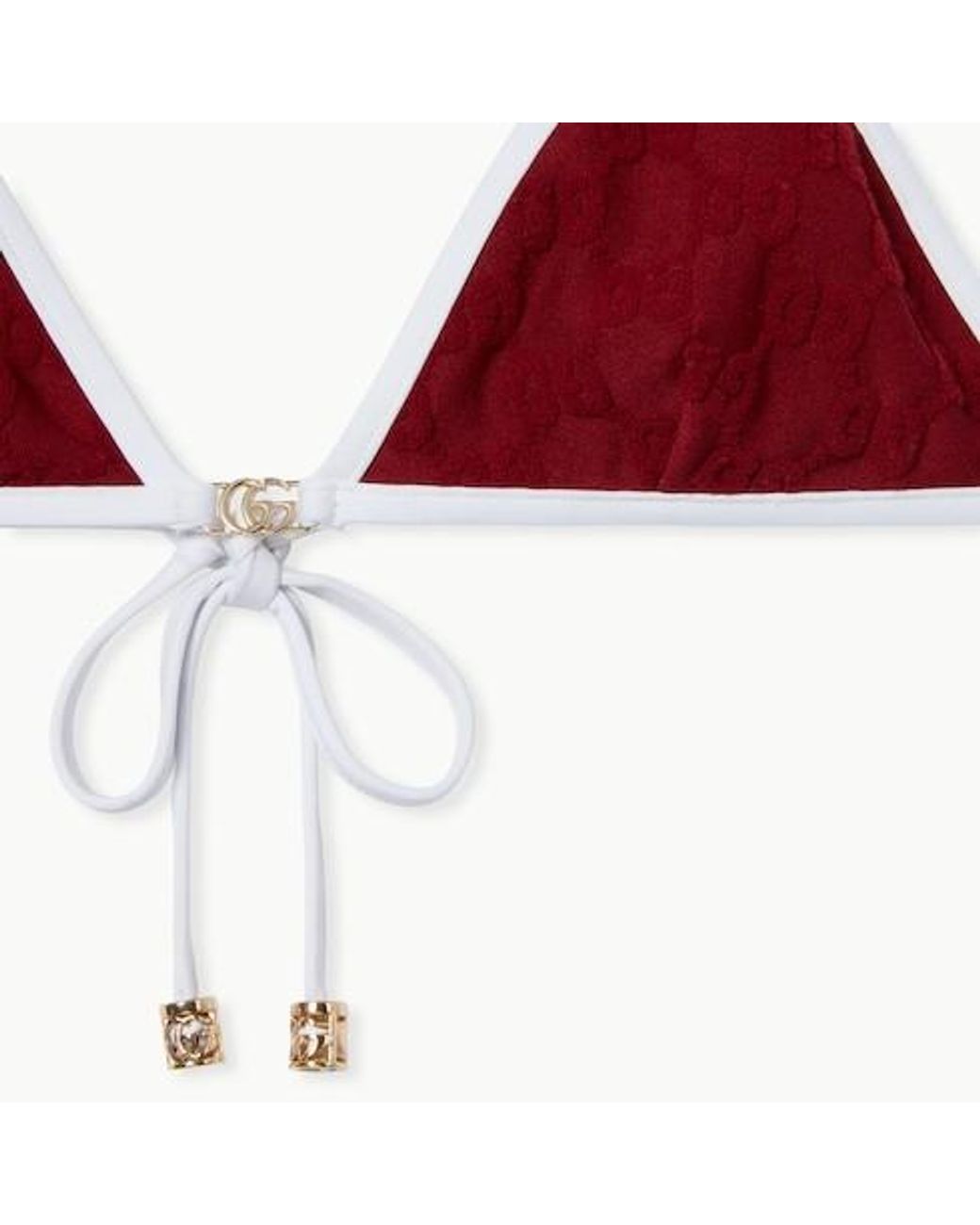 Gucci Red Gg Terrycloth Bikini