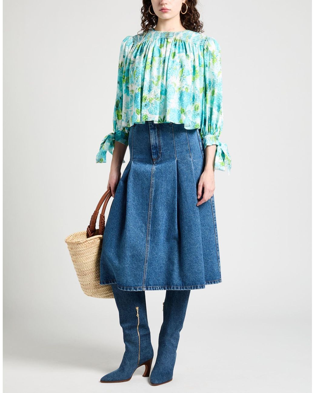 Chloé Blue Top Silk