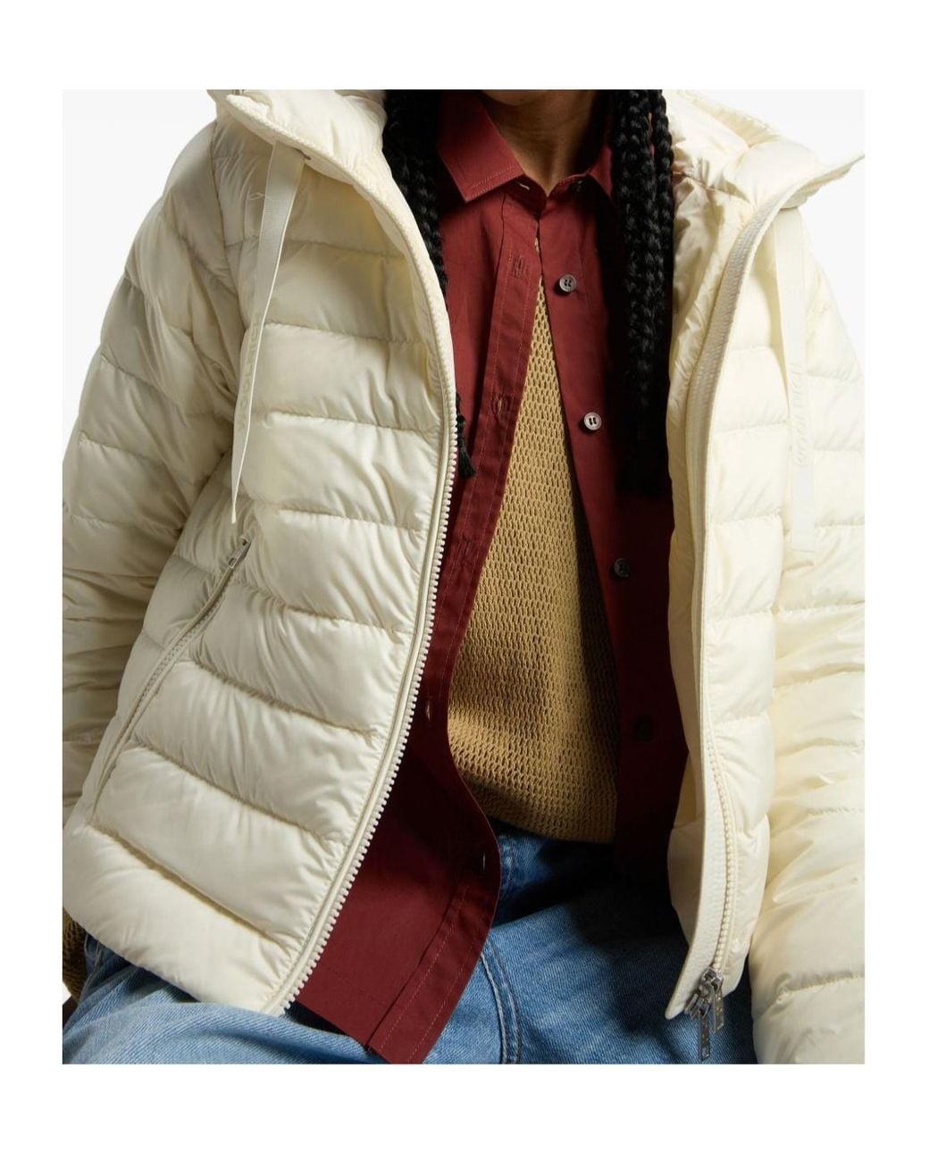 Woolrich Natural Nylon Short Down Jacket
